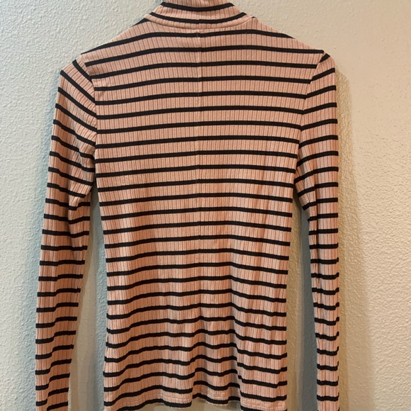 Tahari Pink and Black Striped Turtleneck Size XS - Picture 4 of 4